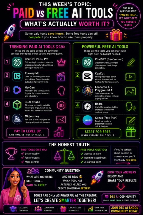 This Week’s Topic: Paid vs Free AI Tools – What’s Actually Worth It?