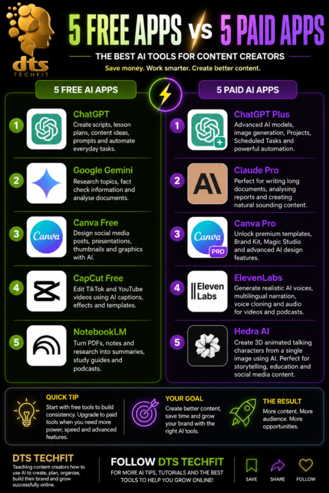 5 Free AI Apps VS 5 Paid AI Apps