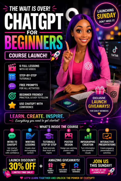 CHATGPT FOR BEGINNERS COURSE LAUNCH