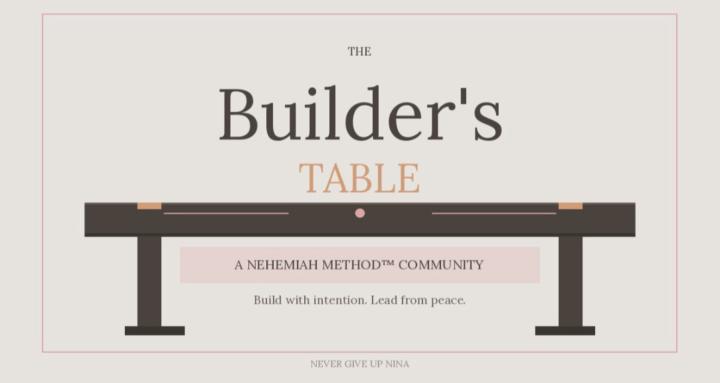 The Builder's Table