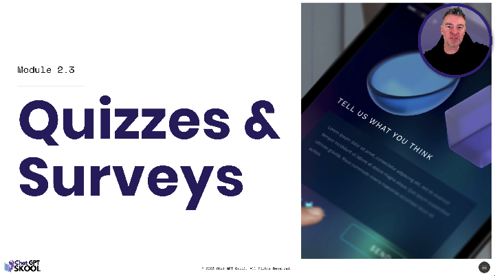 🔥 New Lesson Live - Quizzes & Surveys With ChatGPT