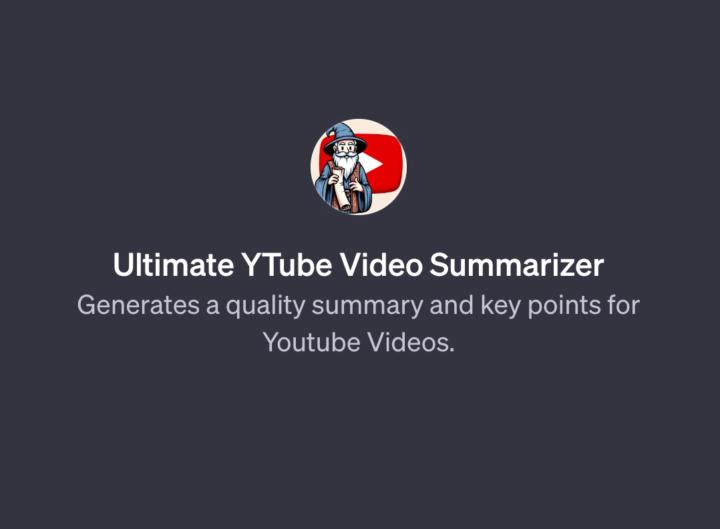 I want to share with you my Youtube Video Summarizer GPT Bot. 