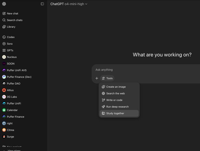 Study Together - ChatGPT New Dropdown
