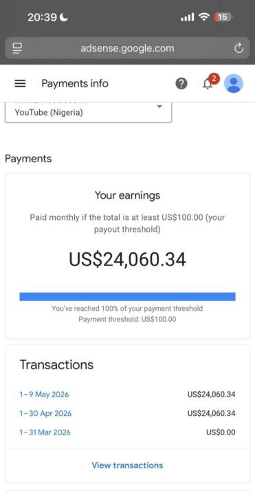 🚨🔥 $24,060.34 in YouTube earnings.