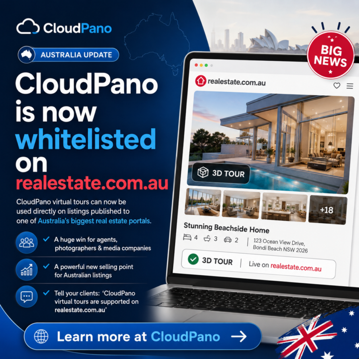 CloudPano is now whitelisted on realestate.com.au