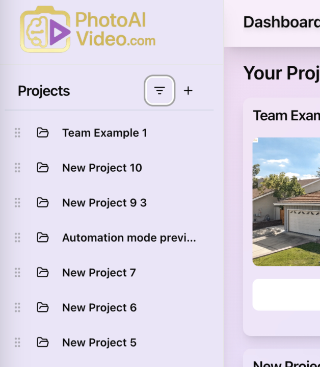New feature: Organize projects faster with PhotoAIVideo.com. 