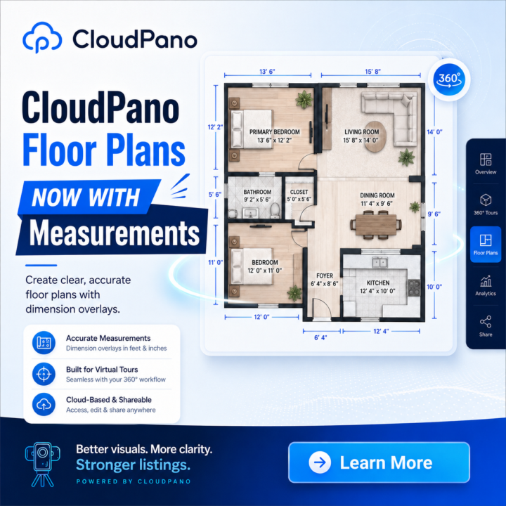 Now LIVE - add measurements to your floor plan order on CloudPano.