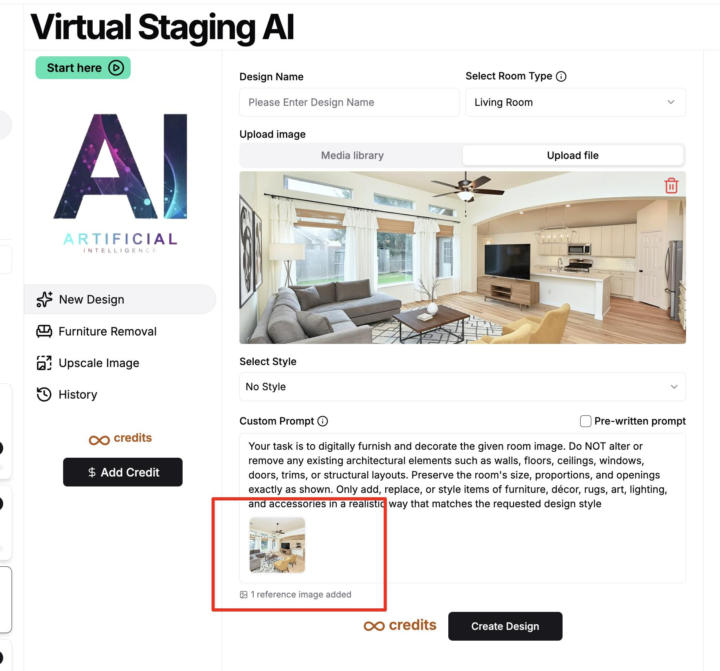 New Update: Add a reference image in Pictastic Virtual Staging!