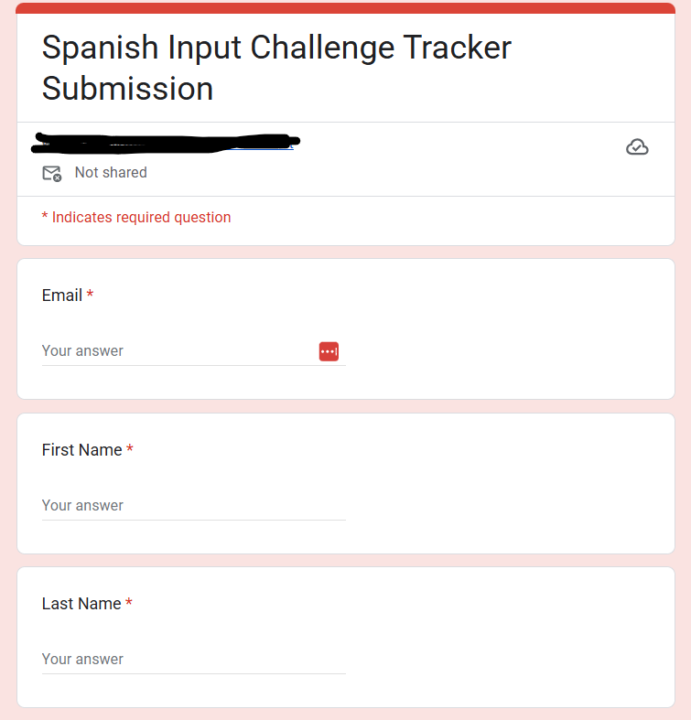 Completing First Round of Spanish Input Challenge 🥳
