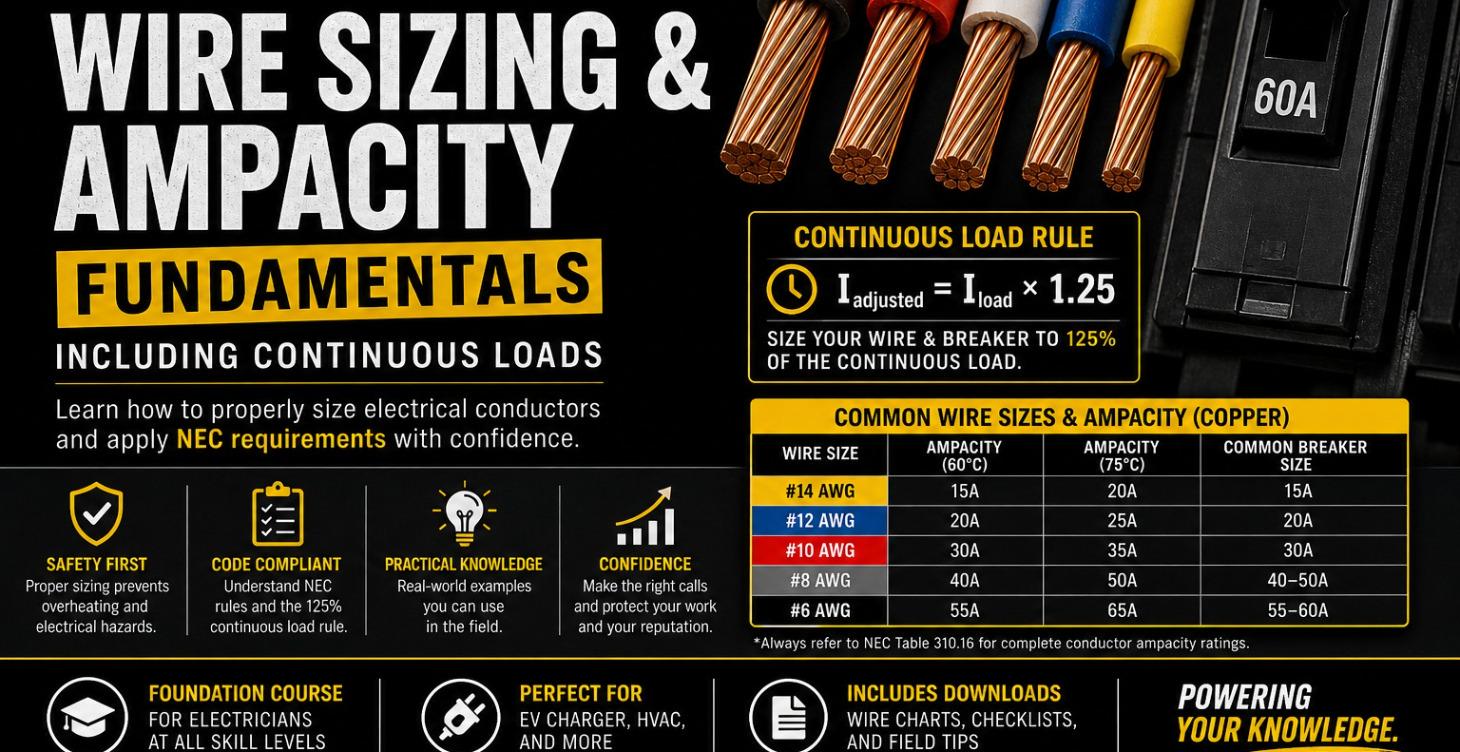 Wire Sizing & Ampacities (With Continuous Loads)