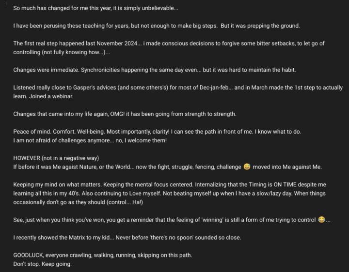 A testimony from our community member