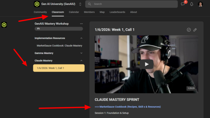 REPLAY & RESOURCES: Claude Mastery Sprint (1/6/2026)