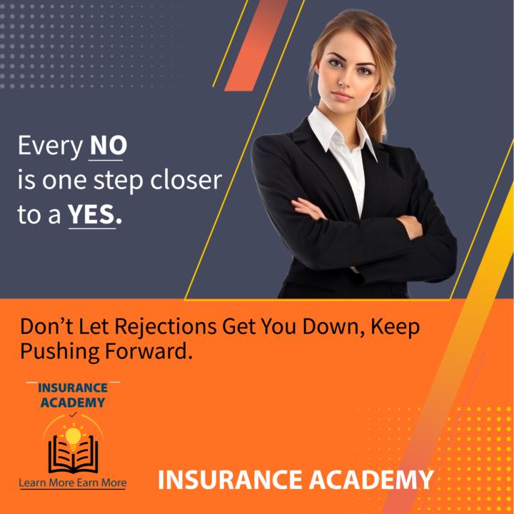 Don't let rejections get down, keep pushing forward.