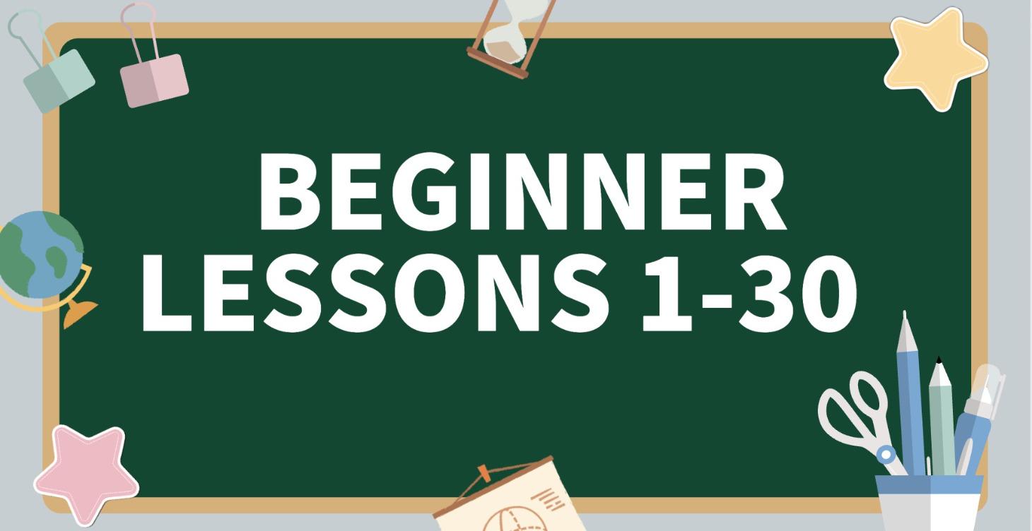 Beginner Lessons 1-30