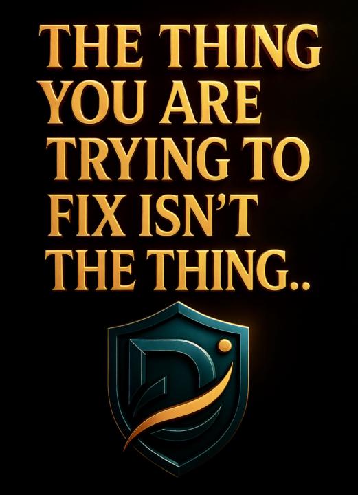 The Thing You Are Tying To Fix Isn’t The Thing…