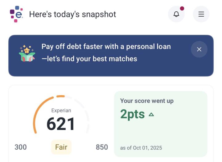 Up date on Experian