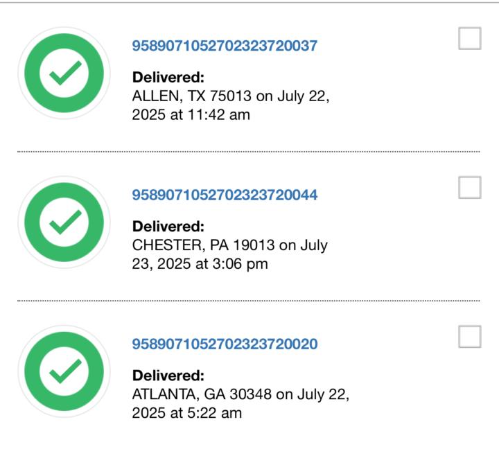 Dispute letters delivered!