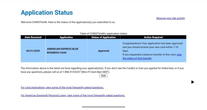 AMEX AGAIN 