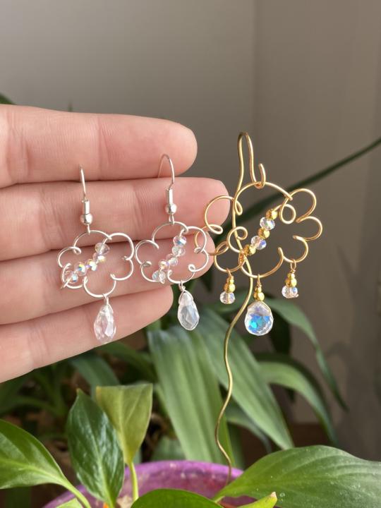 🌟New Premium Tutorial!🌟 Puffy Rain Cloud Earrings/Plant Stake