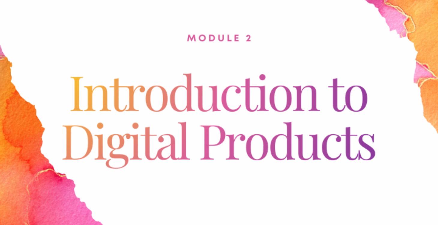 INTRODUCTION TO DIGITAL PRODUCTS