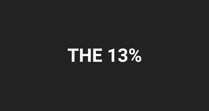The 13%
