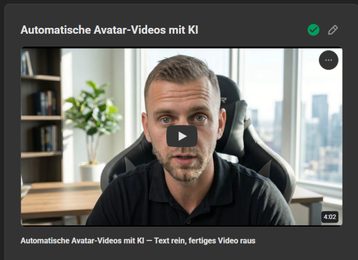 Automatische Avatar-Videos mit KI