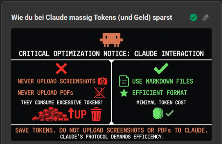 Neue Bonus Lesson | Wie du bei Claude massig Tokens (und Geld) sparst