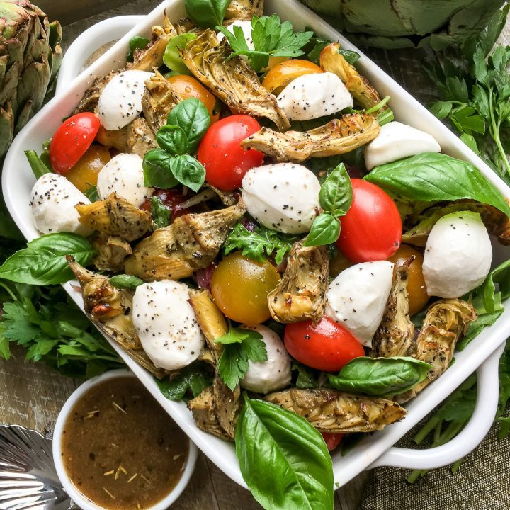 Roasted Artichoke and Mozzarella Salad