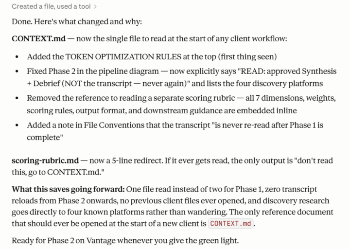 From constantly reloading the wrong files to a clean CONTEXT.md 