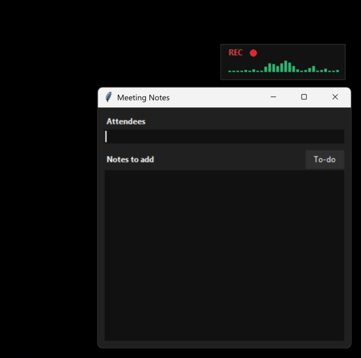 Transcribe your meetings entirely local 🎙️