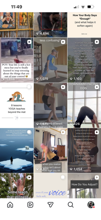 From messy to branded profile grid