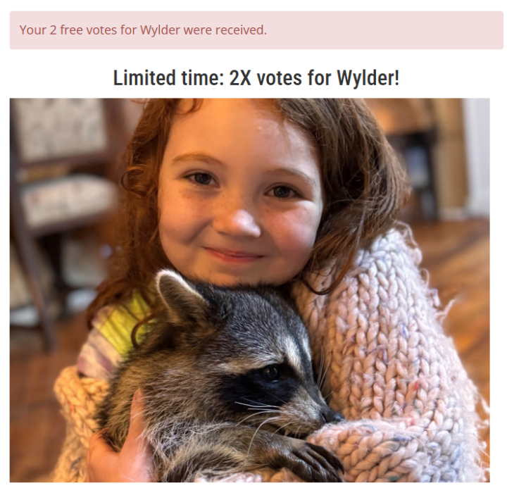 DOUBLE VOTES for Wylder atm!