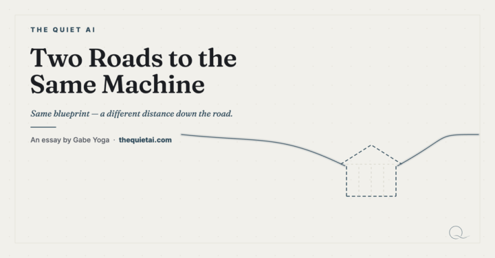 Two roads, one blueprint — and the question I can't stop turning over