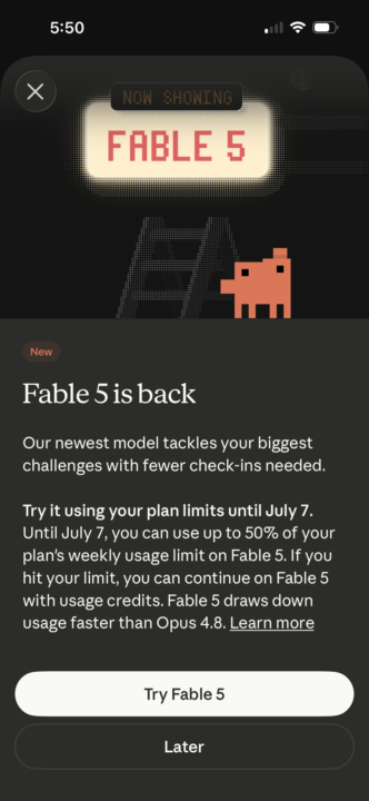 Fable 5 is back 