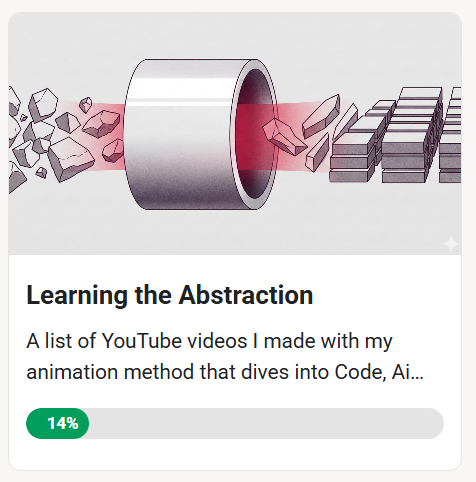 Check out the new course Learning Abstraction (FREE)