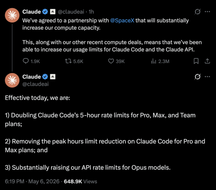 Double the rate limits in Claude Code