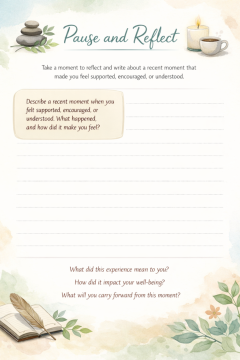 Pause and Reflect Worksheet