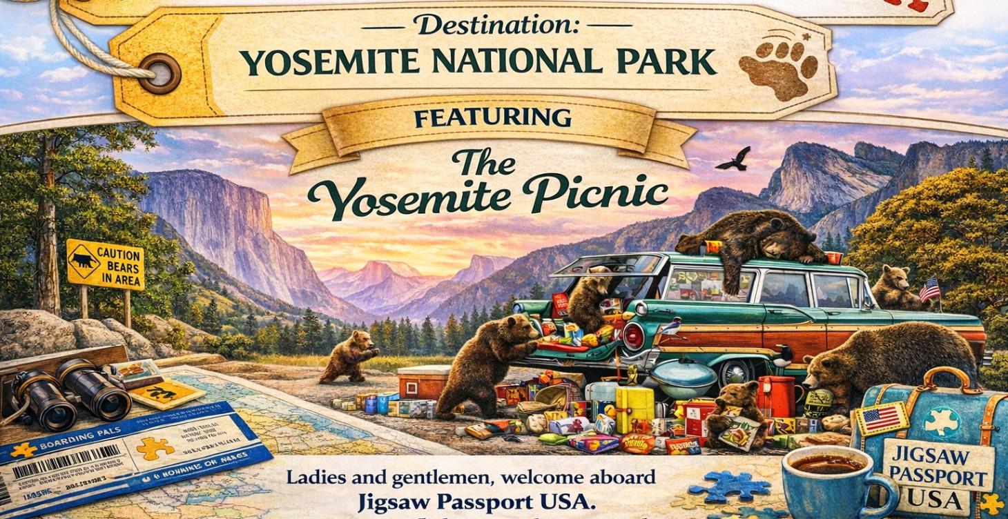 Jigsaw Passport USA  Yosemite National Park