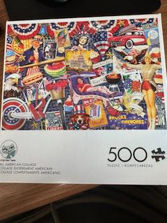 Jigsaw Passport USA – Flight: All American Collage (500 Pieces)
