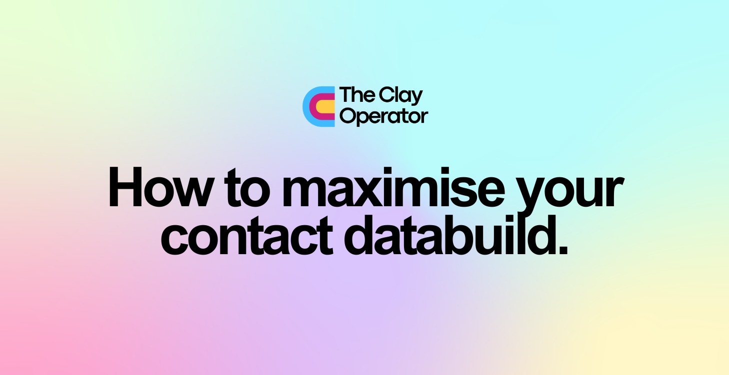 How to maximise your contact databuild.