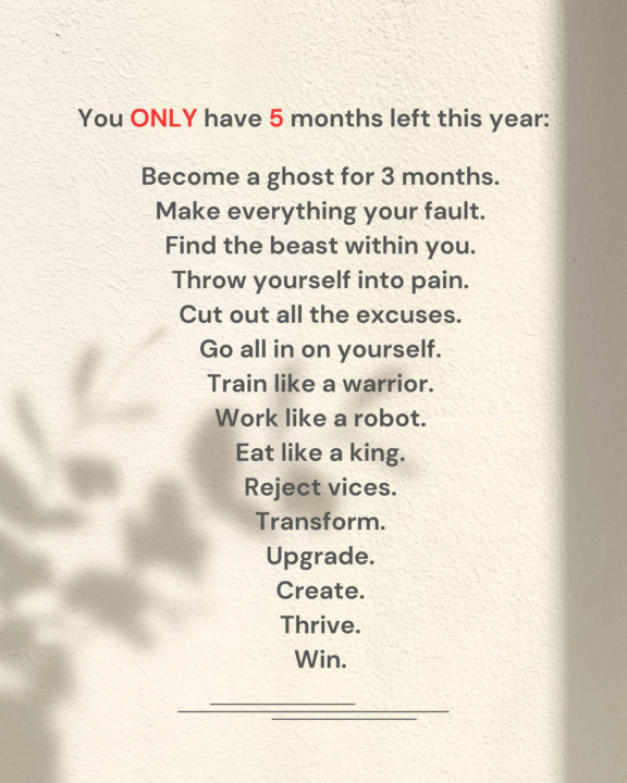 5 Months to Beast Mode: Lock In & Level Up