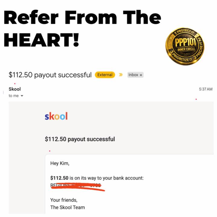 💰 What if referring from the HEART paid $112.50 — while you slept?