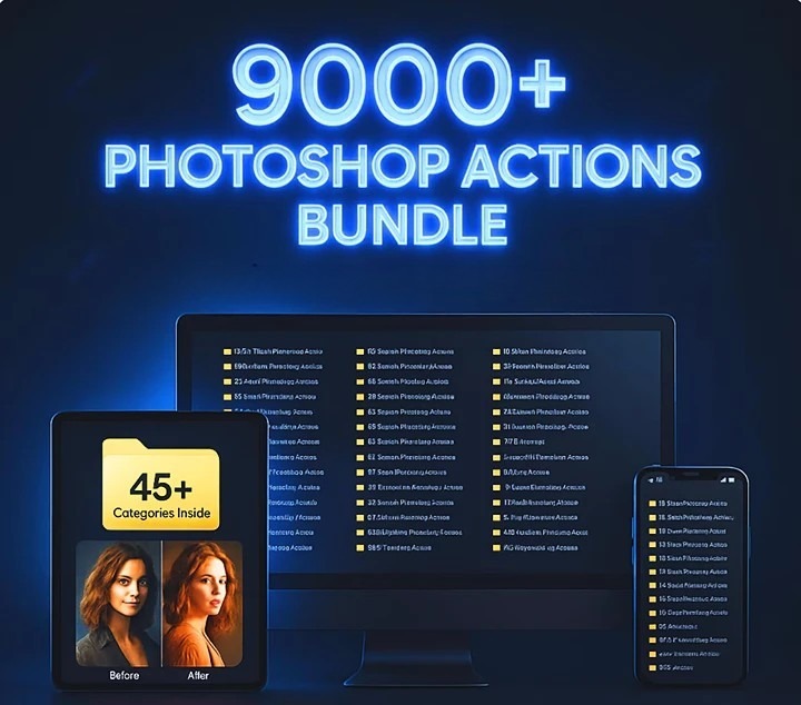 🎉 Another Premium Freebie – 9000+ Photoshop Actions for You #3