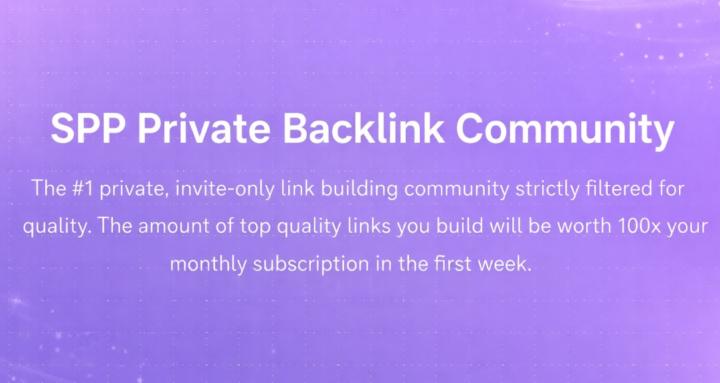 SPP Private Backlink Community