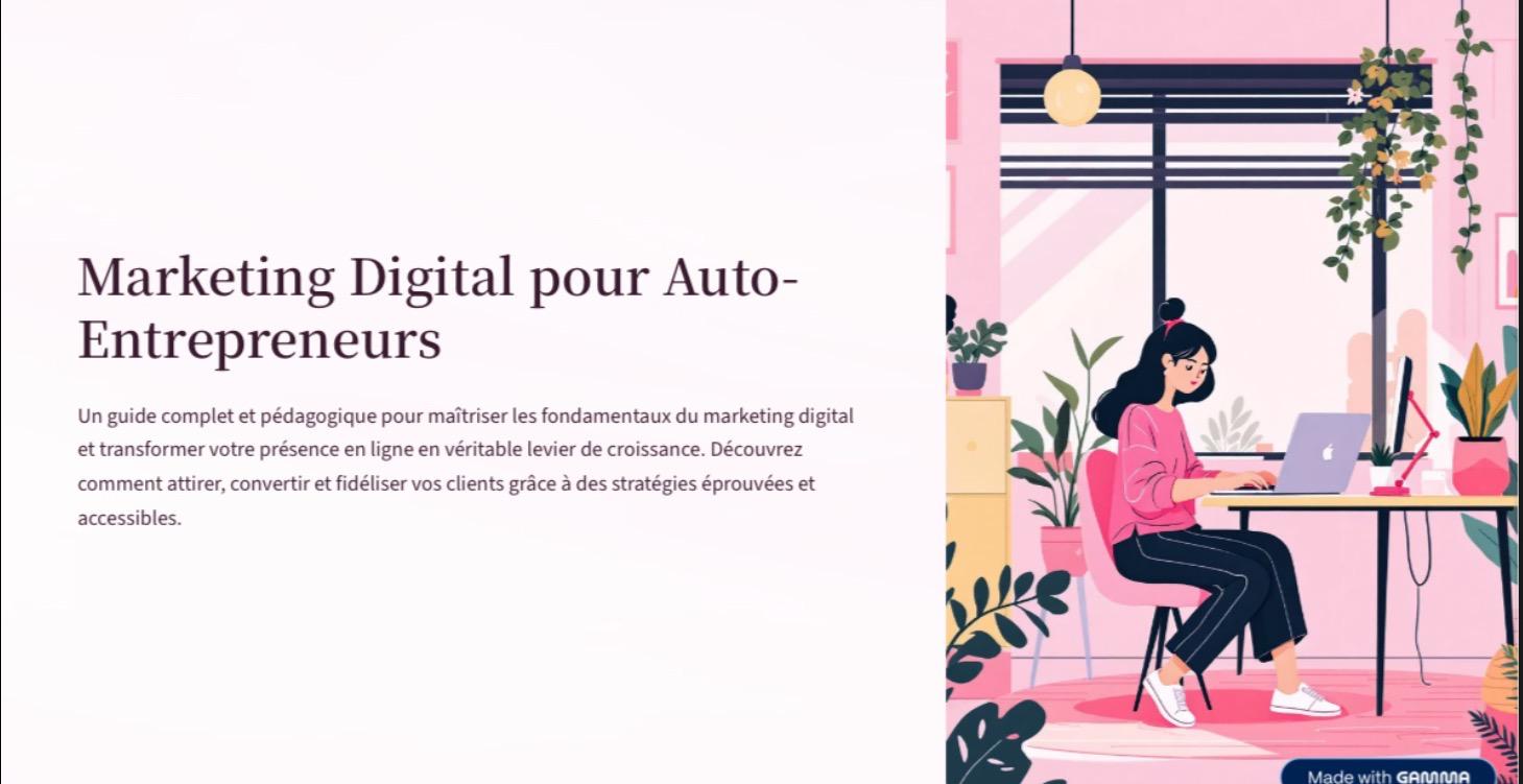 Marketing Digital pour Auto-Entrepreneur