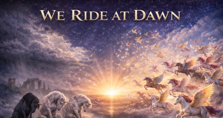 WE RIDE AT DAWN