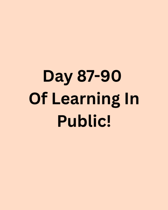 Day 87-90 Of Learning In Public! -> Alhamdulillah The Voice Agent in Working As It Should! 😁