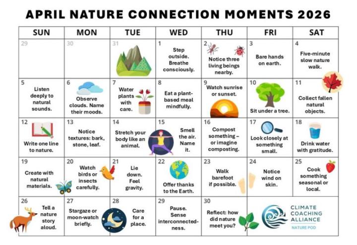 Connecting to nature in April