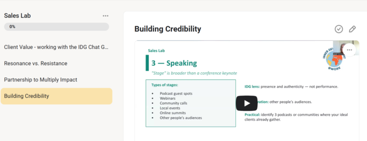 Just added: Building Credibility Session