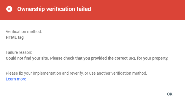 Google Site Verification Suddenly Not Working with Local Sites Pro